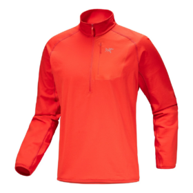 Maglia Delta con collo a zip 1/2 "Rosso"