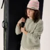 Maglia in pile Emblem Crew da donna