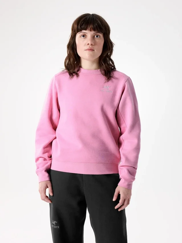 Maglia in pile Emblem Crew da donna