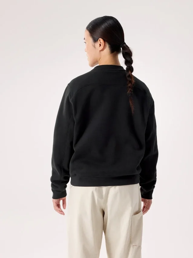 Maglia in pile Emblem Crew da donna