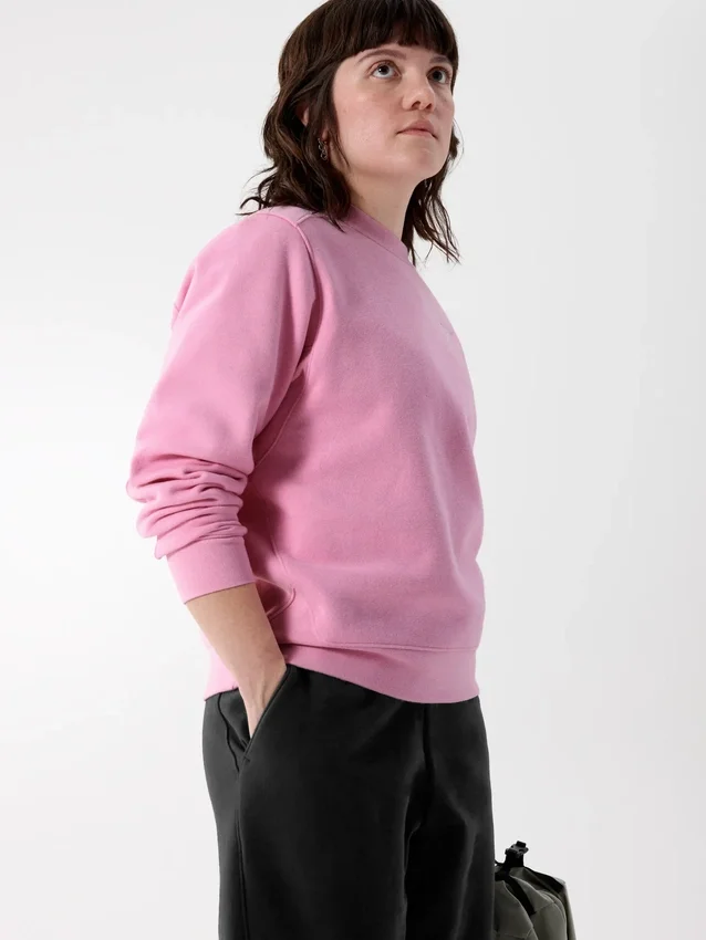 Maglia in pile Emblem Crew da donna