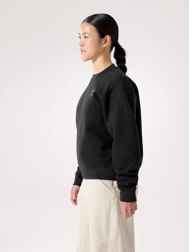 Maglia in pile Emblem Crew da donna