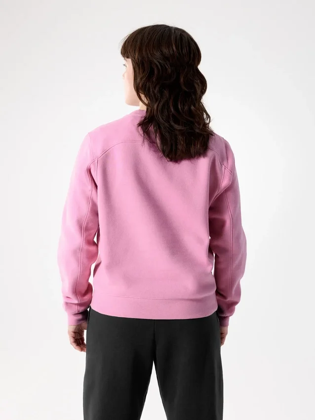 Maglia in pile Emblem Crew da donna