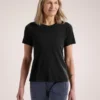 Maglietta a maniche corte in lana merino Lana da donna