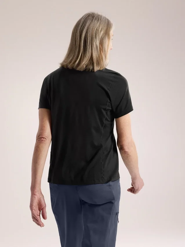 Maglietta a maniche corte in lana merino Lana da donna