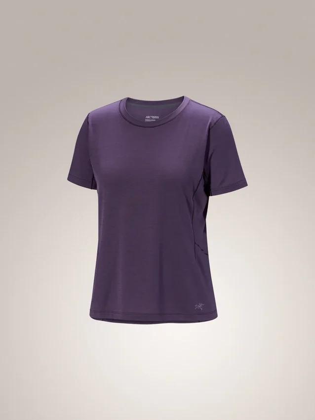 Maglietta a maniche corte in lana merino Lana da donna