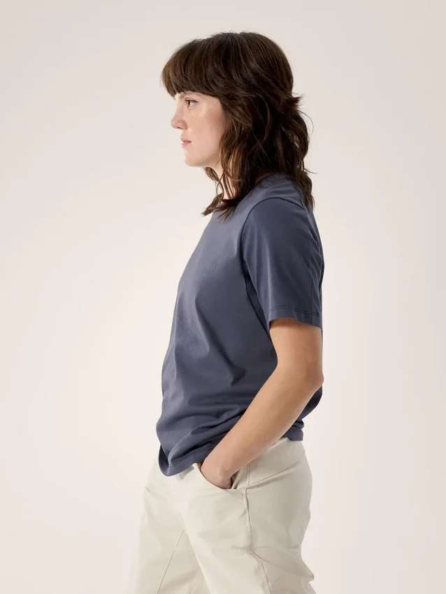 Maglietta a maniche corte Kragg SL in cotone con Emblem da donna