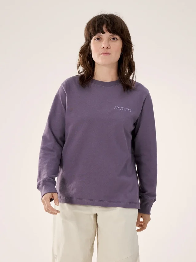 Maglietta a maniche lunghe con collo rotondo Kragg Cotton Bird da donna