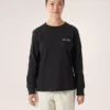 Maglietta a maniche lunghe con collo rotondo Kragg Cotton Bird da donna