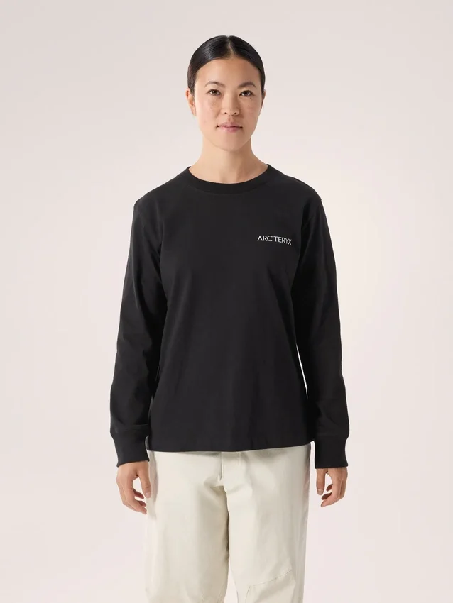 Maglietta a maniche lunghe con collo rotondo Kragg Cotton Bird da donna