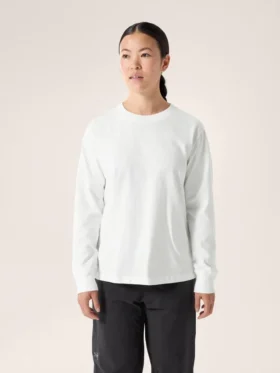 Maglietta a maniche lunghe con collo rotondo Kragg Cotton Bird da donna