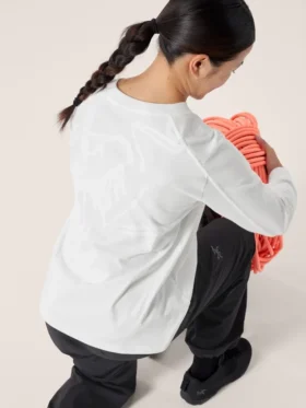 Maglietta a maniche lunghe con collo rotondo Kragg Cotton Bird da donna