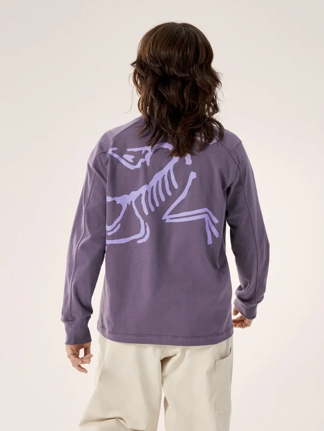 Maglietta a maniche lunghe con collo rotondo Kragg Cotton Bird da donna