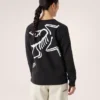 Maglietta a maniche lunghe con collo rotondo Kragg Cotton Bird da donna