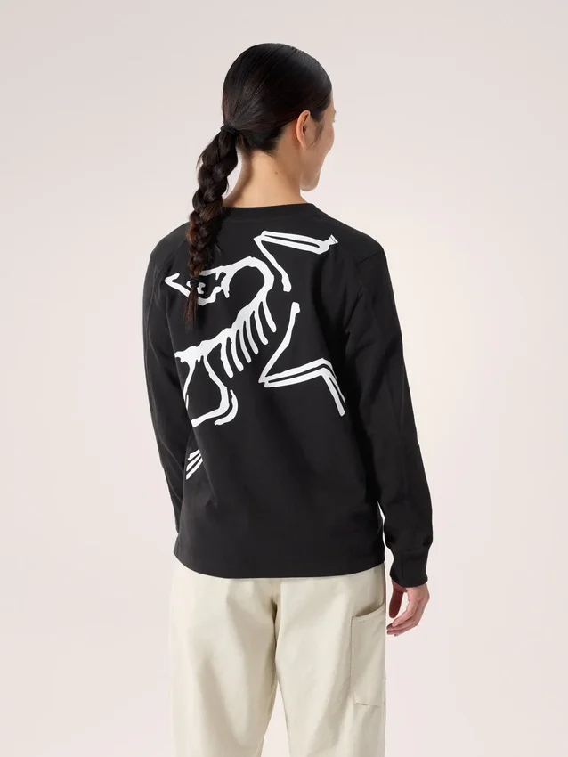 Maglietta a maniche lunghe con collo rotondo Kragg Cotton Bird da donna