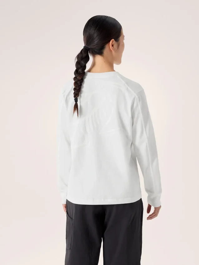 Maglietta a maniche lunghe con collo rotondo Kragg Cotton Bird da donna