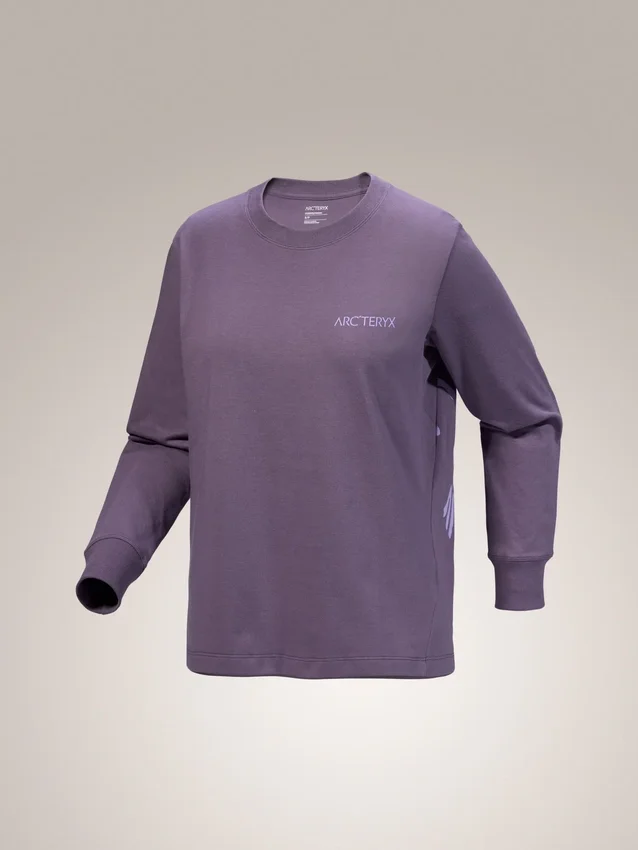 Maglietta a maniche lunghe con collo rotondo Kragg Cotton Bird da donna
