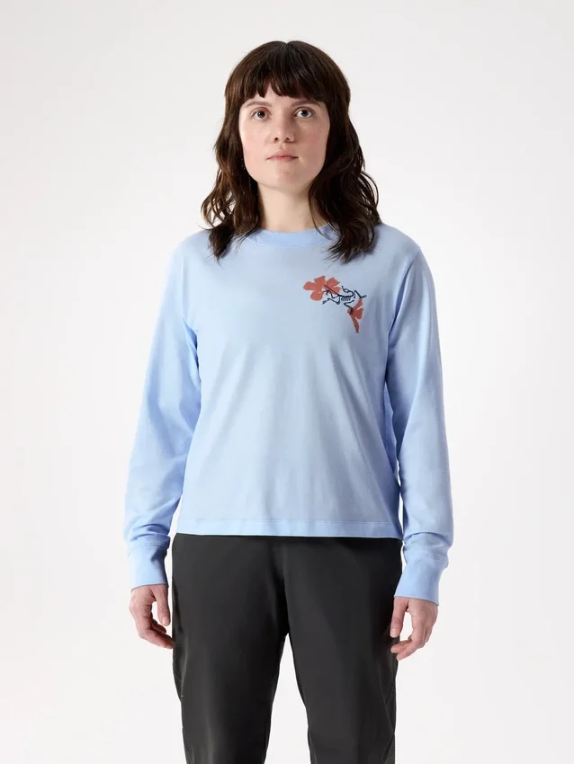 Maglietta a maniche lunghe Kragg SL Cotton Bloom Crew da donna