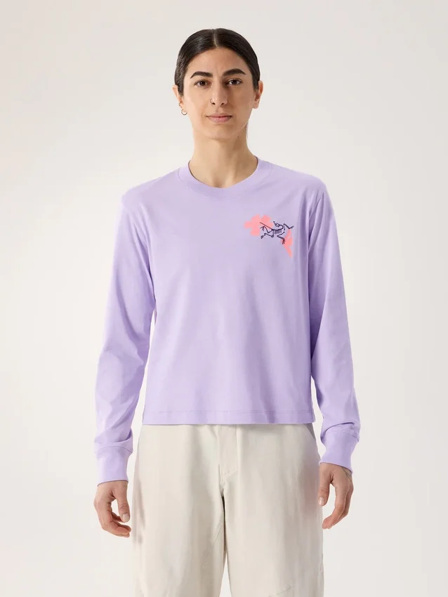 Maglietta a maniche lunghe Kragg SL Cotton Bloom Crew da donna