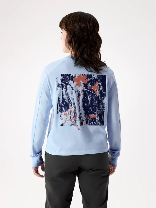 Maglietta a maniche lunghe Kragg SL Cotton Bloom Crew da donna