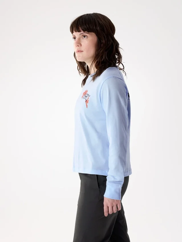 Maglietta a maniche lunghe Kragg SL Cotton Bloom Crew da donna