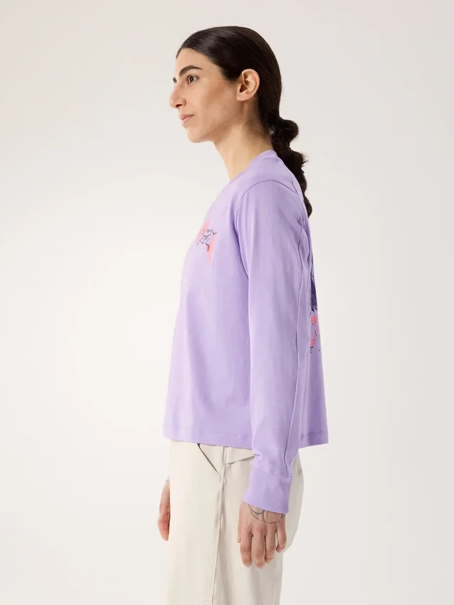 Maglietta a maniche lunghe Kragg SL Cotton Bloom Crew da donna