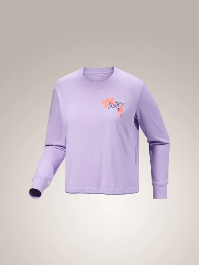 Maglietta a maniche lunghe Kragg SL Cotton Bloom Crew da donna