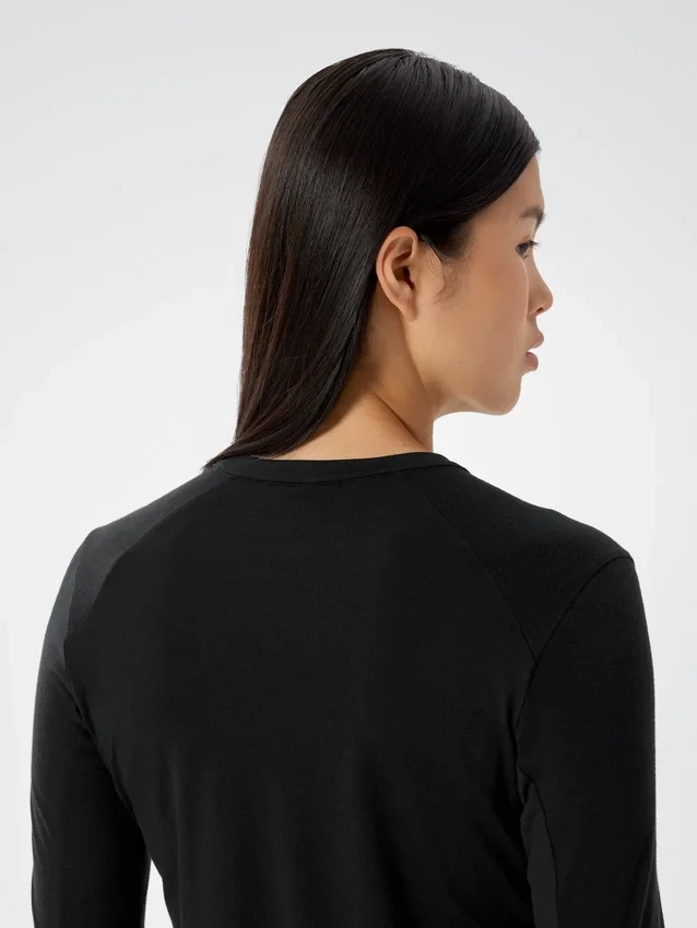 Maglietta da donna a maniche lunghe con collo a giro Frame