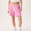 Pantaloncini in pile Emblem da donna, 6"