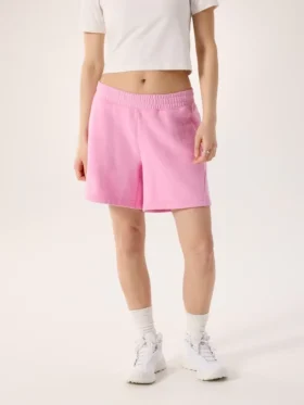 Pantaloncini in pile Emblem da donna, 6"