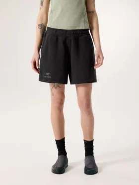 Pantaloncini in pile Emblem da donna, 6"