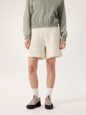 Pantaloncini in pile Emblem da donna, 6"
