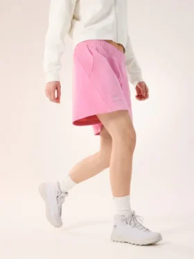 Pantaloncini in pile Emblem da donna, 6″