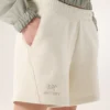 Pantaloncini in pile Emblem da donna, 6"