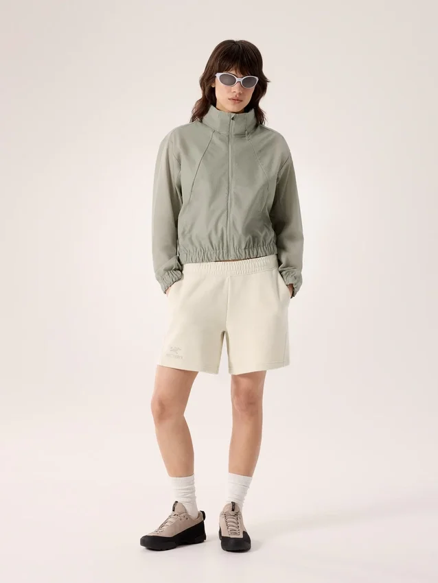 Pantaloncini in pile Emblem da donna, 6"