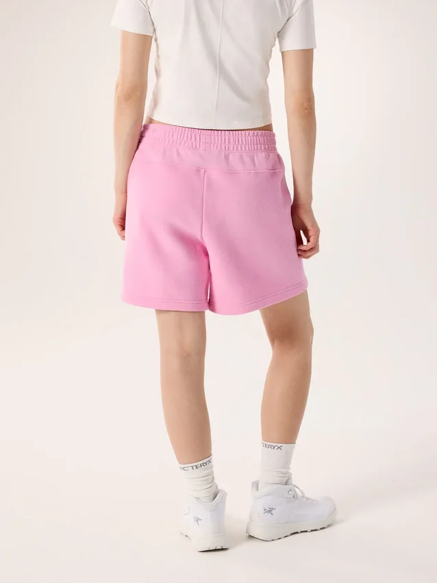 Pantaloncini in pile Emblem da donna, 6"