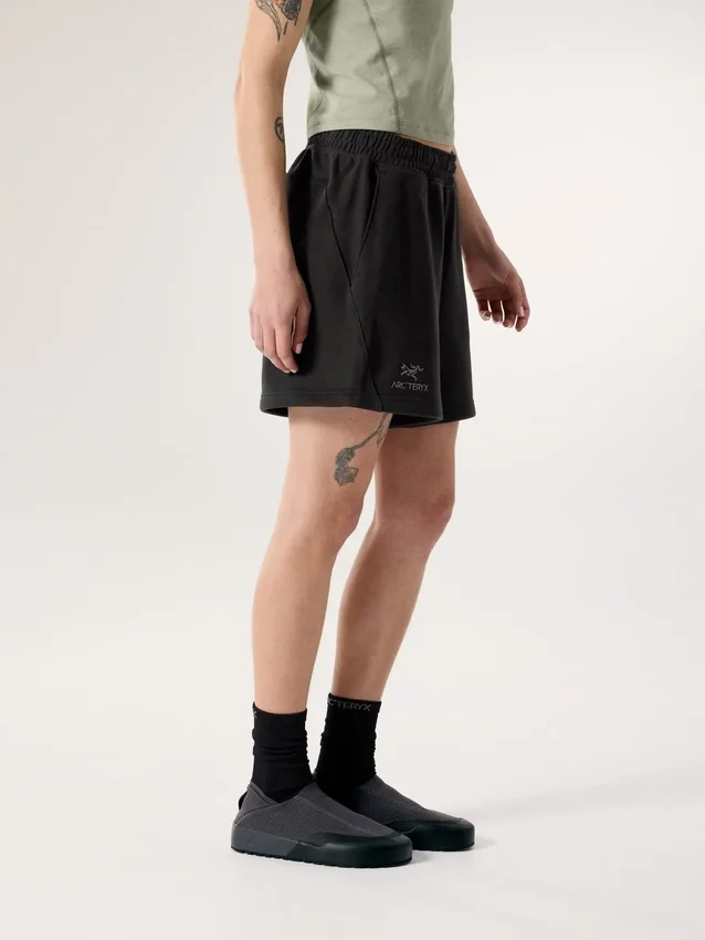 Pantaloncini in pile Emblem da donna, 6"