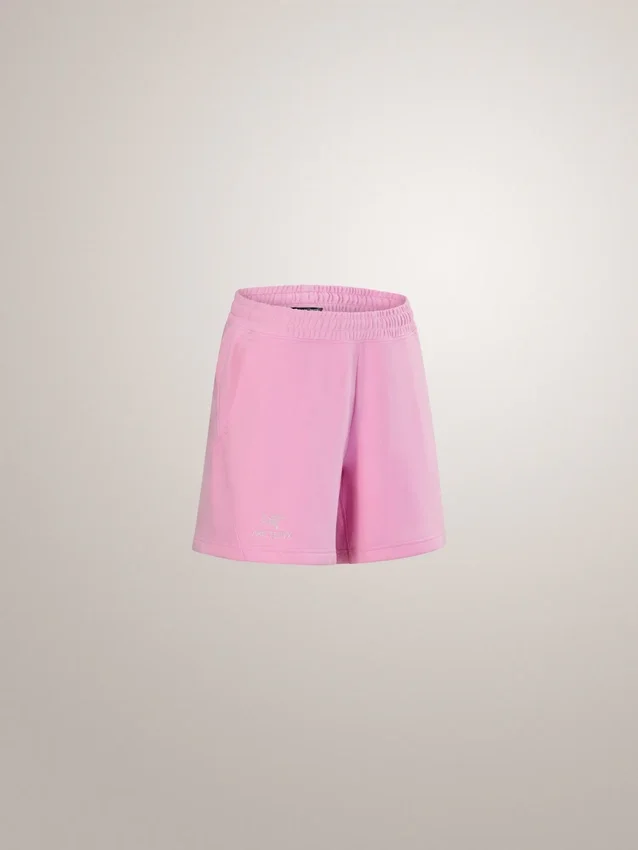 Pantaloncini in pile Emblem da donna, 6"