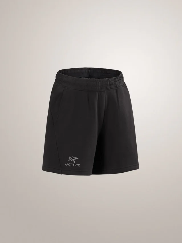 Pantaloncini in pile Emblem da donna, 6"