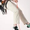 Pantaloni da donna Clarkia in cotone a gamba larga