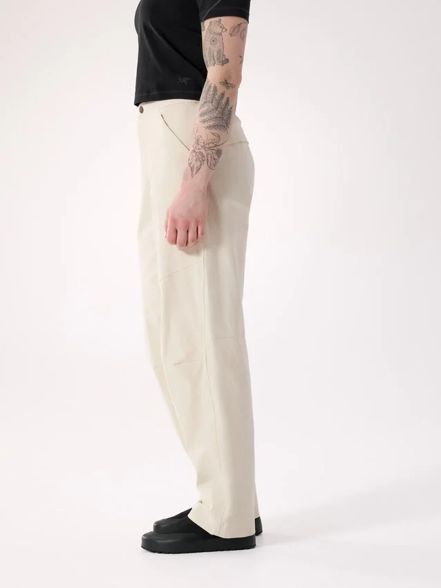 Pantaloni da donna Clarkia in cotone a gamba larga