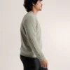 Pullover da uomo in pile con emblema e collo rotondo