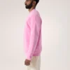 Pullover da uomo in pile con emblema e collo rotondo