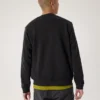 Pullover da uomo in pile Emblem a girocollo