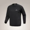 Pullover da uomo in pile Emblem a girocollo