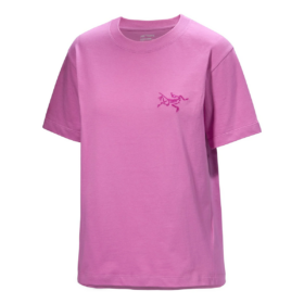 T-shirt a maniche corte in cotone Kragg Little Bird con collo rotondo "Pink"