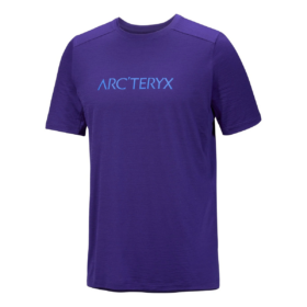T-shirt a maniche corte "Ionia Merino Wool Arc" con logo in lettere "Purple"