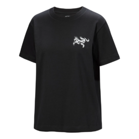 T-shirt a maniche corte Kragg Cotton Bird Tile Crew "Nera"