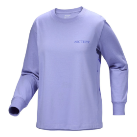 T-shirt a maniche lunghe con collo a giro Kragg Cotton Bird "Purple"