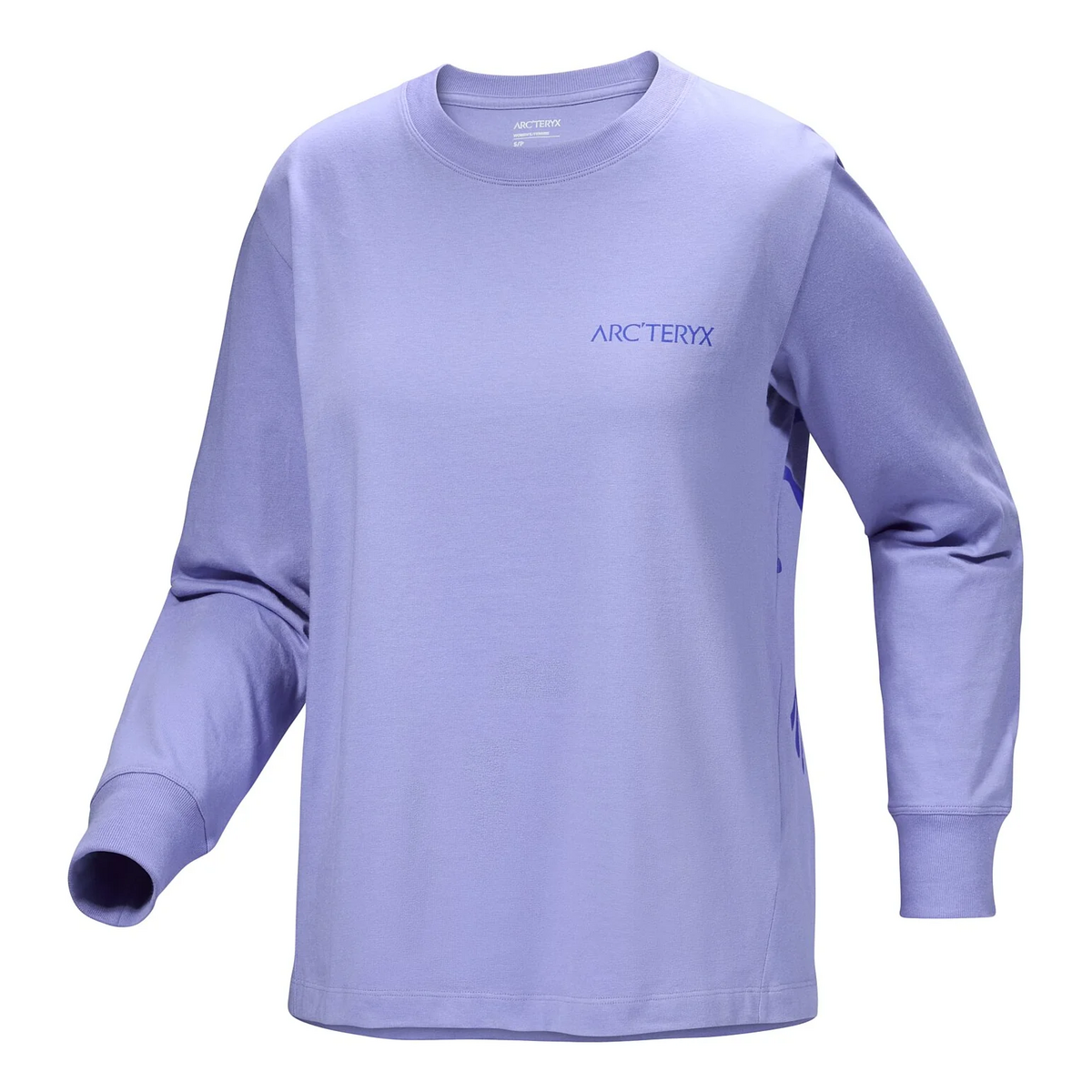 T-shirt a maniche lunghe con collo a giro Kragg Cotton Bird "Purple"